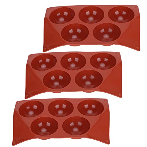 3Pcs Semi Sphere Chocolate Molds for Making Chocolate Snacks, Desserts, Candies - 5 Semicircle 84040 - Perfect for DIY Chocolate Making, Baking, Party Treats & Gift Ideas