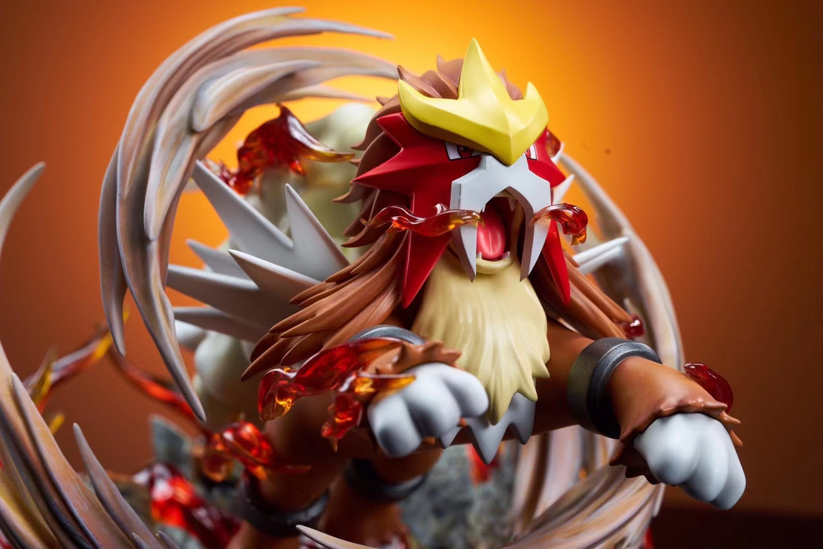 Puff Studio Entei Plush Toy - Cute and Soft Pokemon Collectible for Kids and Fans | Perfect for Gifts, Bedroom Decor, and Anime Collections