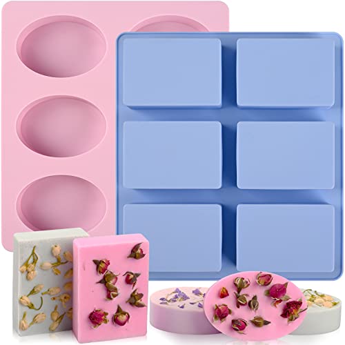 6 Cavity Rectangular+Oval Soap Molds