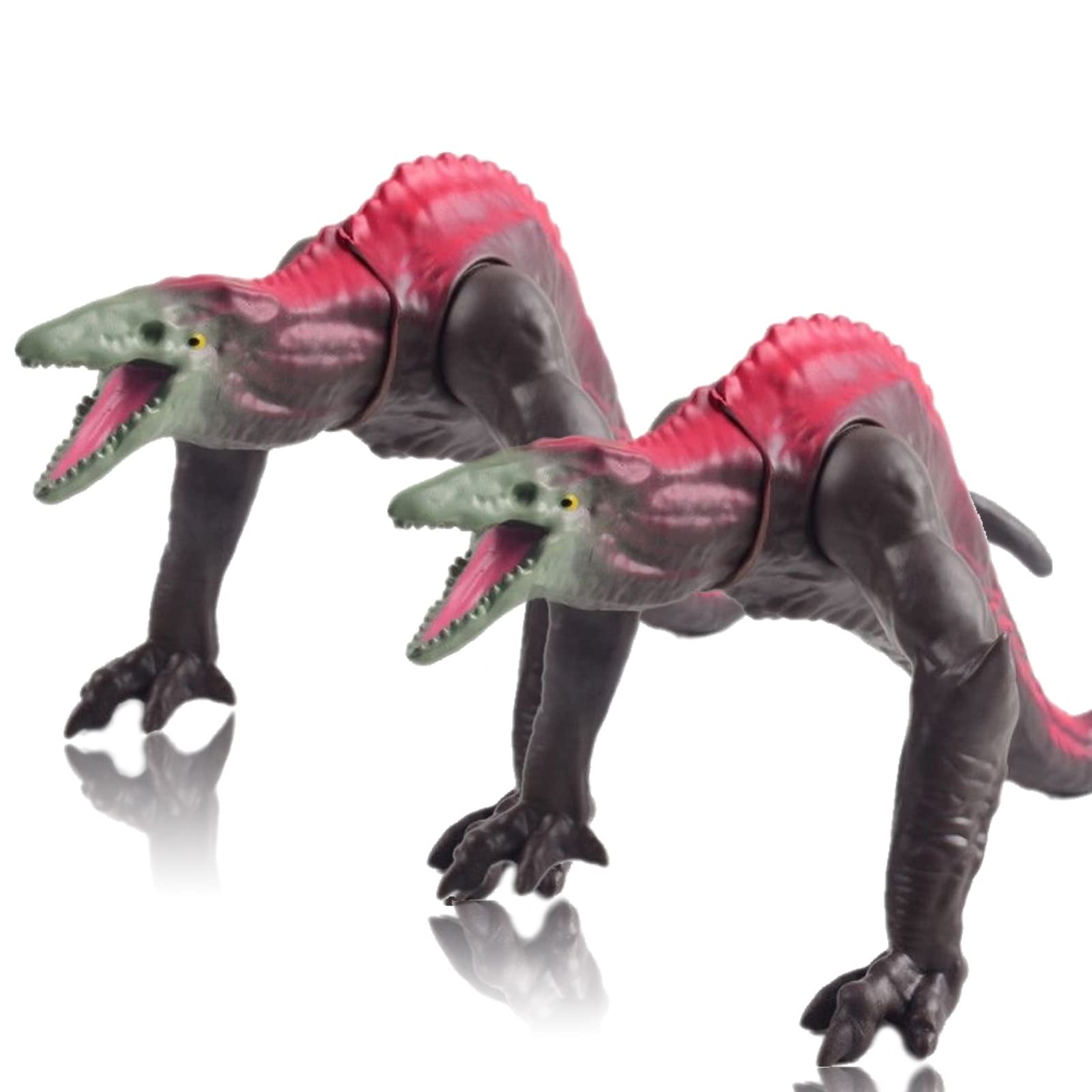 Movable Joints Prehistoric Lizard Monster Action Figures - 2Pcs Violent Red Dinosaur Toys for Kids, Perfect for Creative Play, Birthday Gifts, and Dinosaur-Themed Party Decorations
