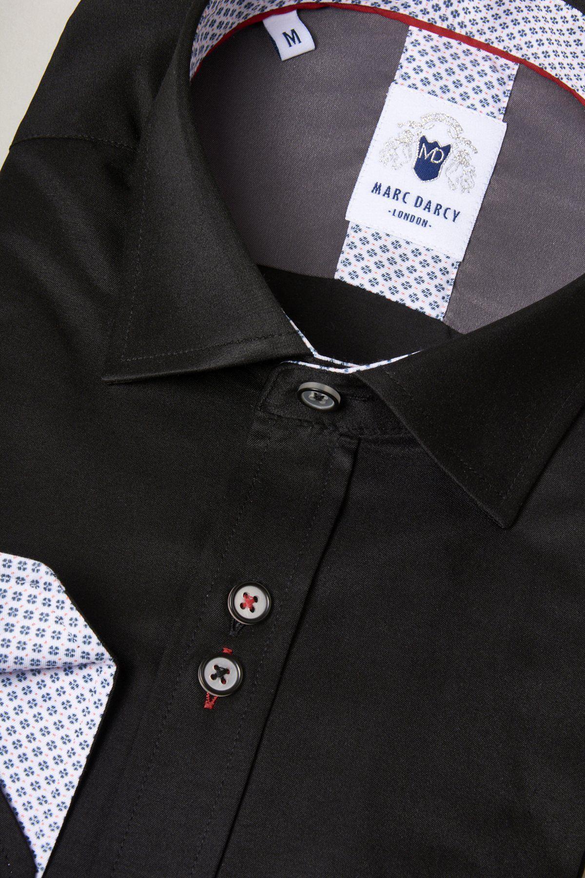 ALFIE Men's Black Long Sleeve Shirt - Slim Fit Casual Button Down Dress Shirt for Work, Business & Formal Occasions