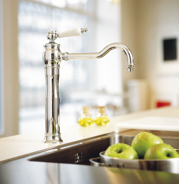Horus Julia Single Handle Kitchen Faucet - Modern Chrome Finish for Sink, Dishwashing & Cooking - Perfect for Home & Restaurant Use