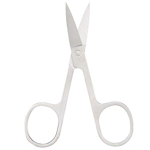 Professional Stainless Steel Eyelash & Beard Scissors - Precision Eyebrow, Mustache & Ear Hair Trimmer for Grooming & Styling | Perfect for Salons, Home Use & Travel