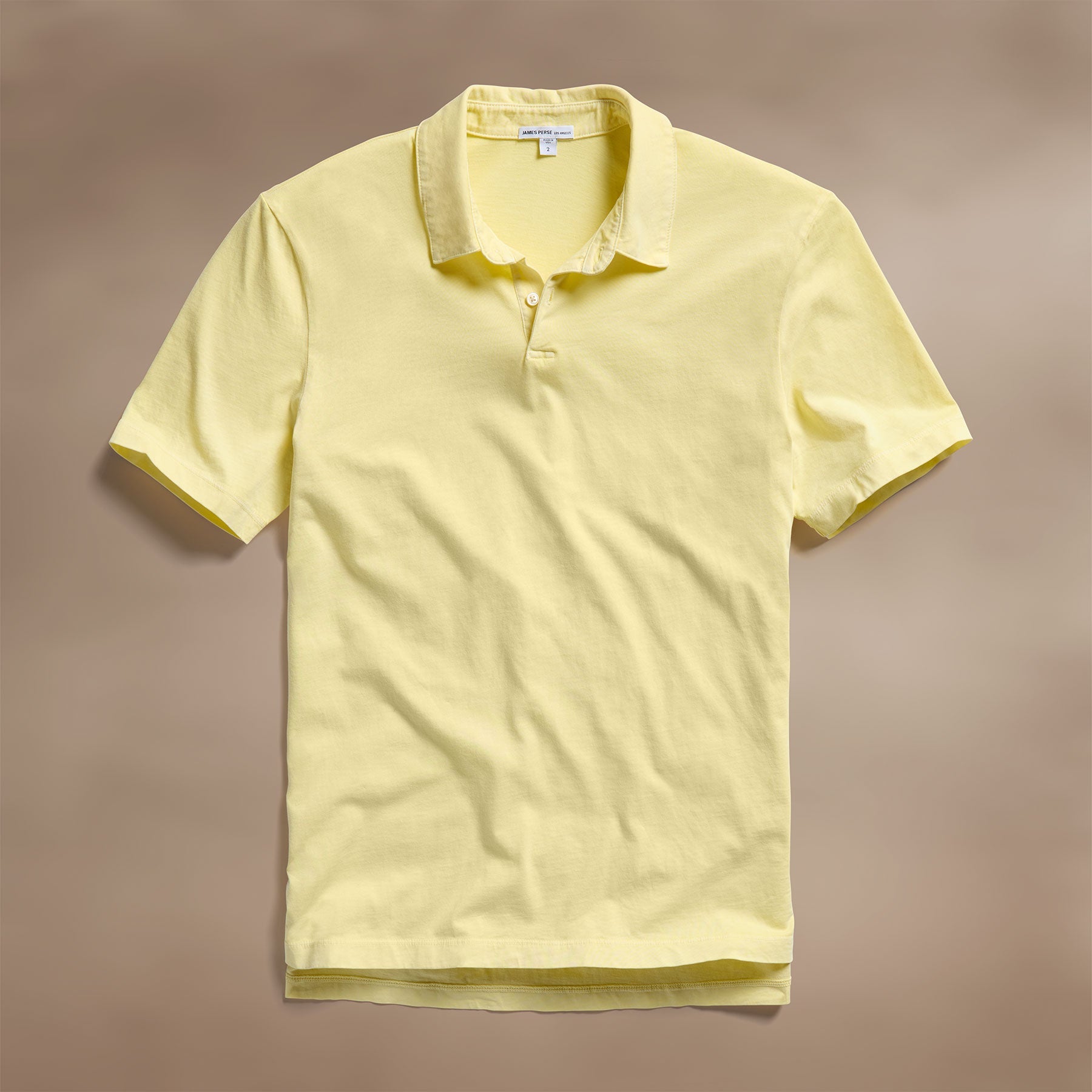 Premium Sueded Jersey Polo Shirt for Men - Soft & Comfortable Yellow Cake Pigment Casual Wear - Perfect for Office, Golf & Weekend Outings