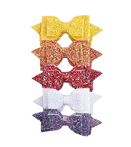 5pcs hair bow clips-C