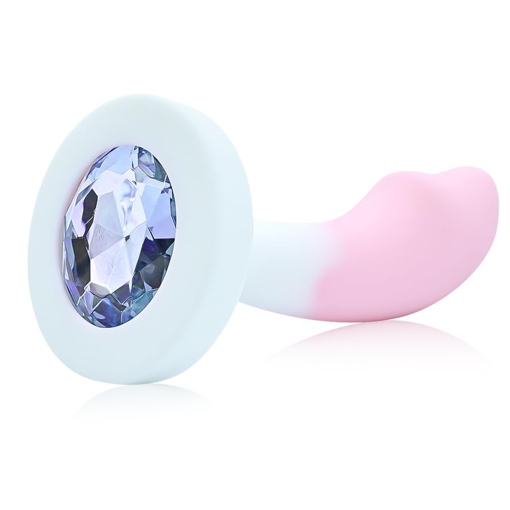 FST Anal Trainer Set - 3 Pcs Silicone Anal Plugs with Curved Head for G-Spot Stimulation | Jeweled Base Prevents Slippage | Beginner Friendly Butt Plugs for Men, Women & Couples | Perfect for Solo Play, Couples Exploration & BDSM Scenes