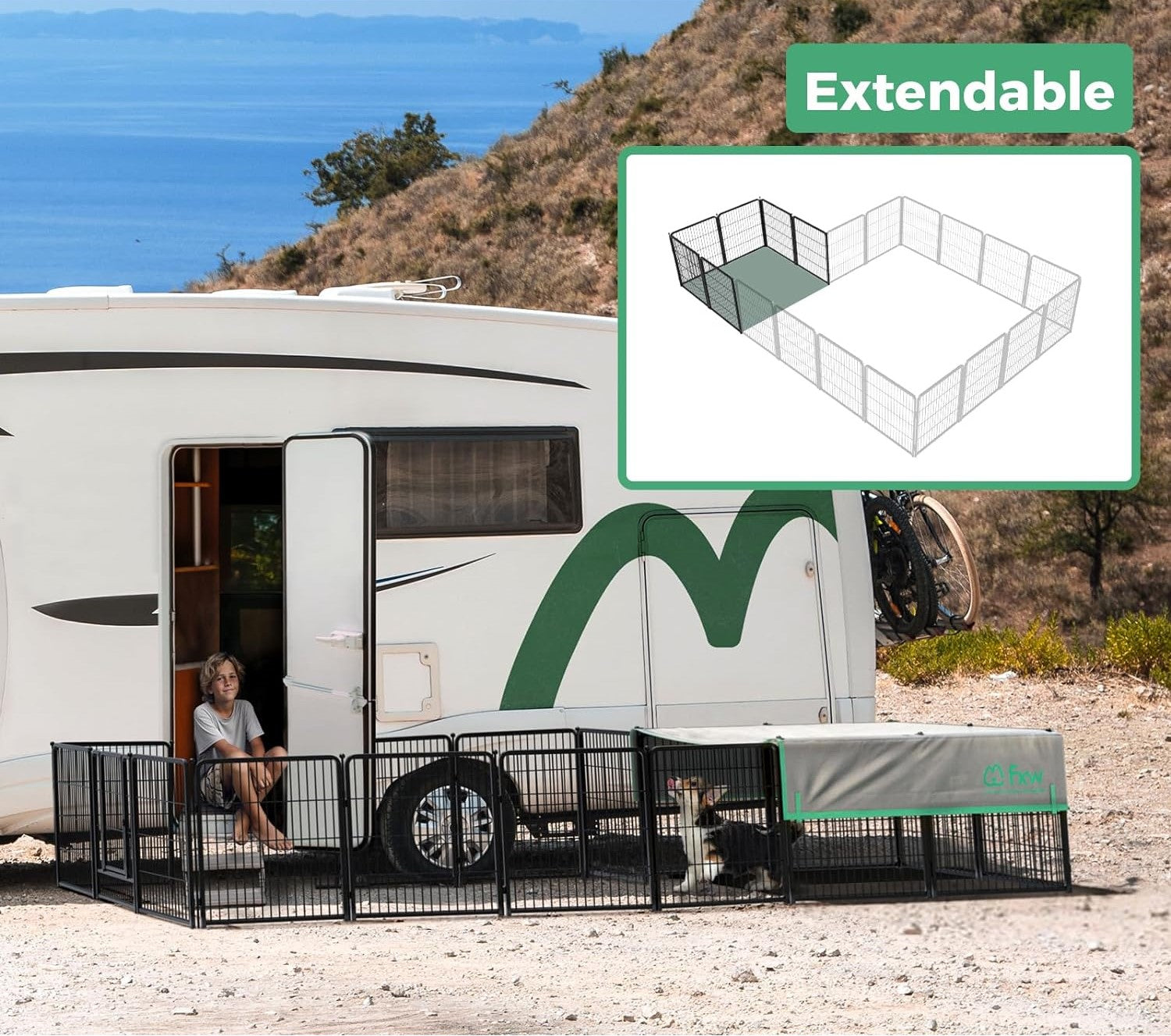 Dog Sun Shade - UV Protection Outdoor Canopy for Pets - Perfect for Backyard, Beach & Camping with Your Dog