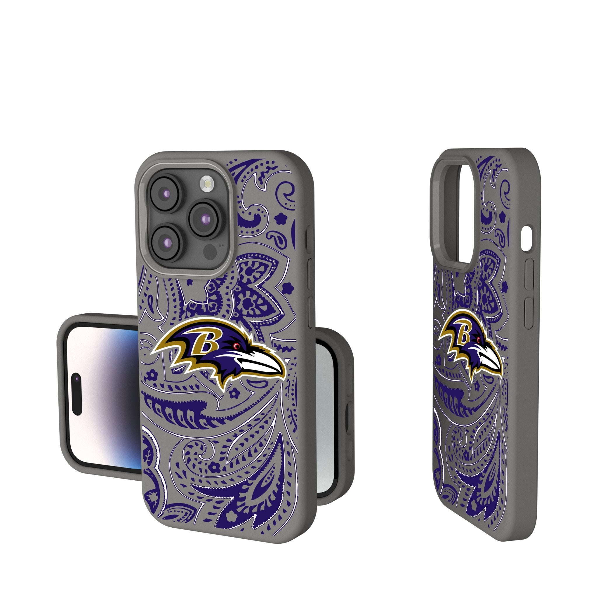 Baltimore Ravens Paisley Soft Touch Phone Case - Shockproof Protective Cover for iPhone & Samsung - Perfect for Game Day & Everyday Use