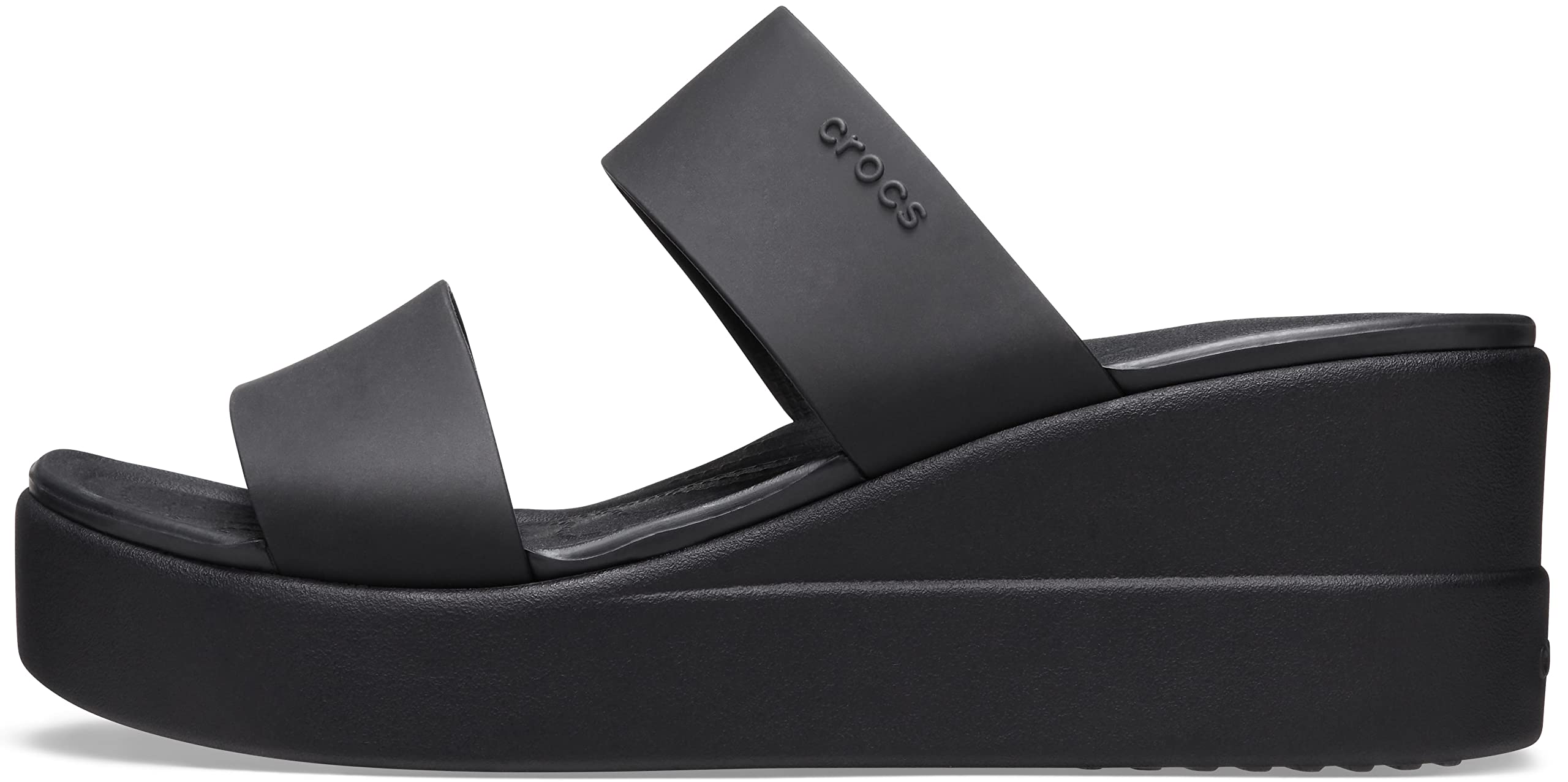 Crocs Women's Brooklyn Mid Wedge Comfortable Slip-On Shoes for Casual Wear & Outdoor Activities | Lightweight & Cushioned Sandals for Walking, Shopping & Beach Days