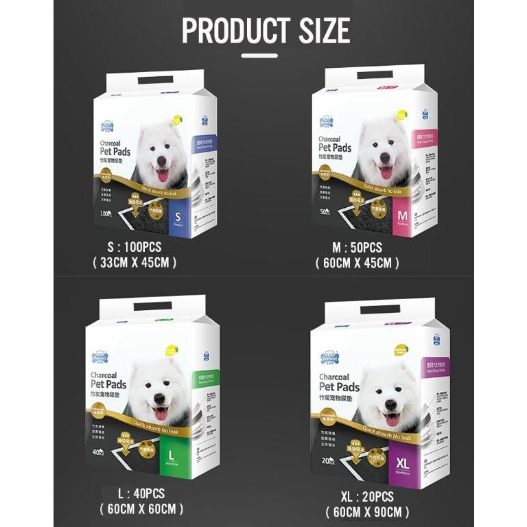 **PETBEST Lemon & Charcoal Ultra Absorbent Leak-Proof Pee Pads for Dogs & Puppies – S/M/L/XL – Ideal for Training, Crate Lining & Indoor/Outdoor Use**