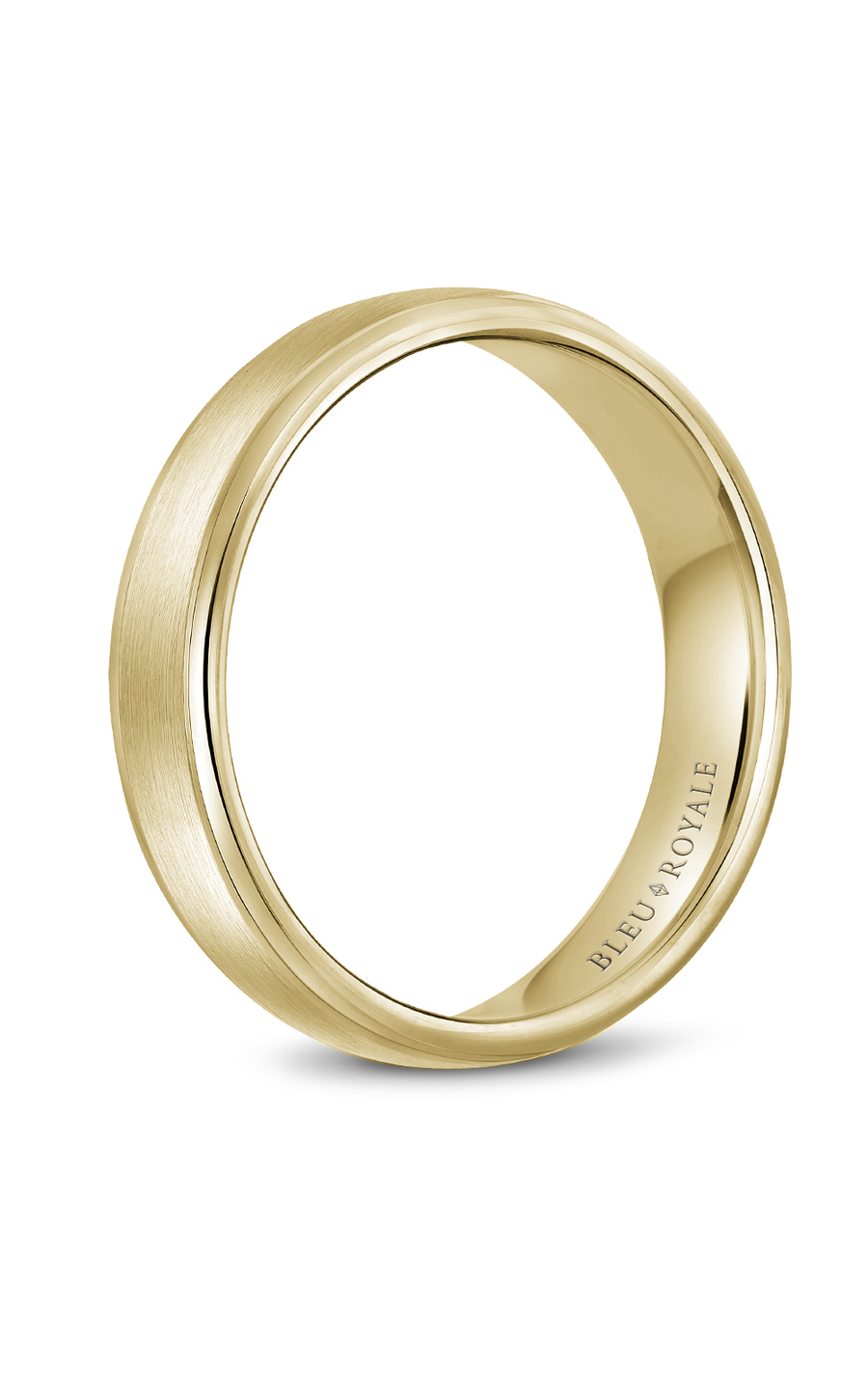 Bleu Royale Men's Wedding Band RYL 058Y55 - 14K Yellow Gold Classic Ring for Grooms & Engagement - Perfect for Weddings, Anniversaries & Special Occasions