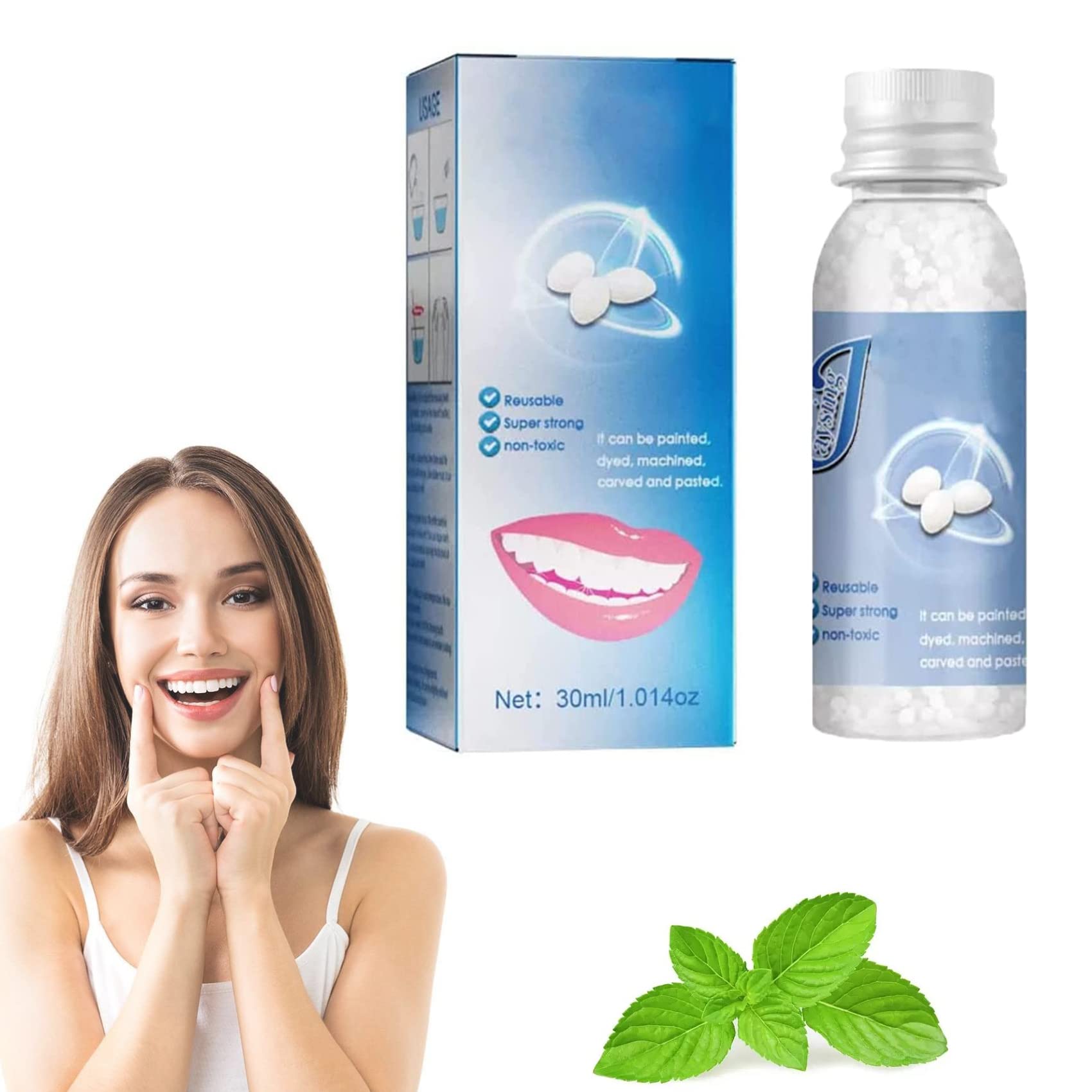Temporary Tooth Filling Kit - Tooth Repair Granules & Moldable False Teeth for Broken Tooth Repair - Emergency Dental Care Solution for Adults & Kids - Perfect for Travel, Home Use & Dental Emergencies (1Pcs)