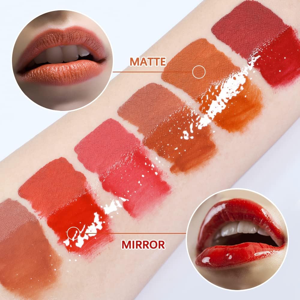 VBA Two-Step Liquid Lipstick with Moisturizing Lip Oil - Double Head Waterproof Lip Gloss, Non-Sticky Tinted Matte Finish, Fruit Flavor (Shade 103) | Perfect for Day & Night Wear, Parties, Dates & Everyday Makeup