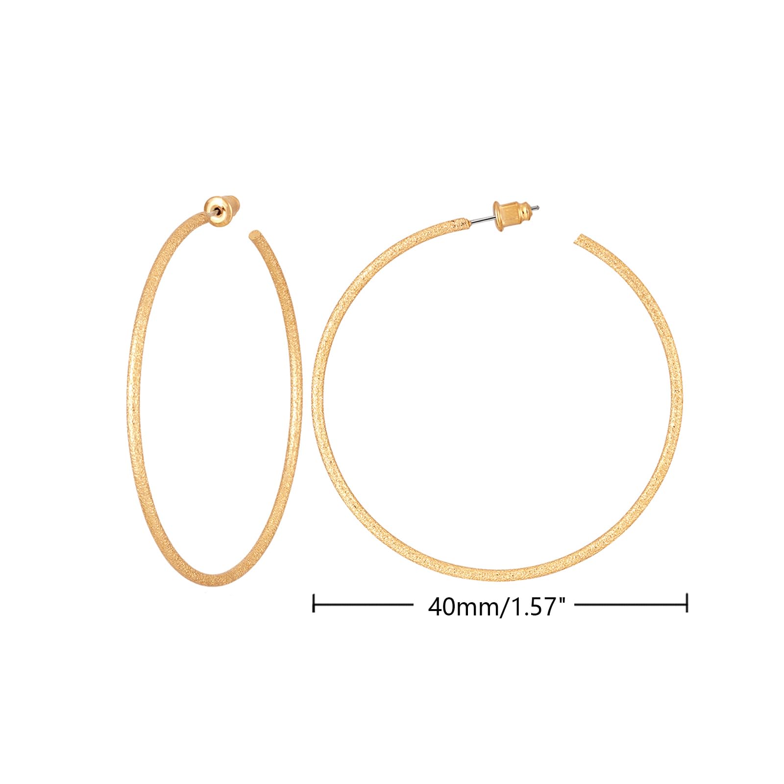 14K Gold Plated Hoop Earrings for Women - Elegant Spiral Brushed Ball Dangle Drop Earrings in Gold & Silver | Perfect Gift for Her, Birthday, Anniversary & Special Occasions | Everyday Wear, Office & Party Jewelry