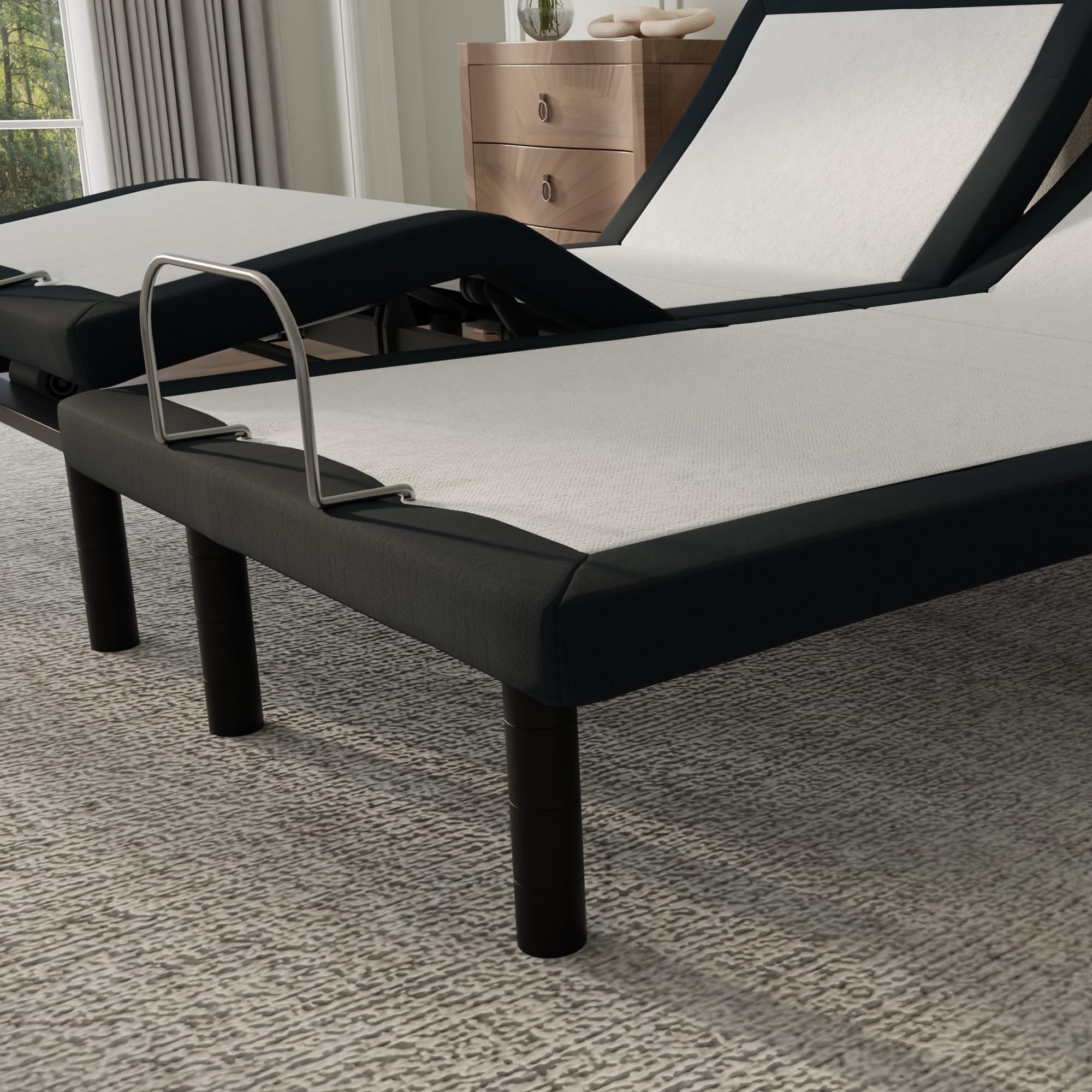 Blissful Nights Split King e4 Adjustable Bed Base Frame with Zero Gravity, Massage, Anti-Snore, Dual USB Charging & Nightlight - Perfect for Couples, Back Pain Relief & Smart Home Bedroom Setup