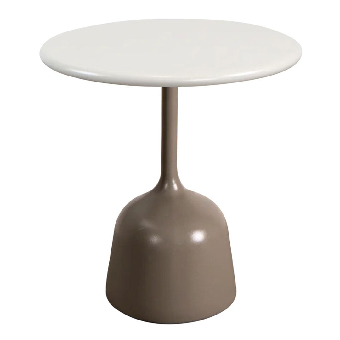 Round Coffee Table with Glaze Finish - Small Modern Side Table for Living Room, Bedroom, or Office - Perfect for Coffee, Books, and Decor