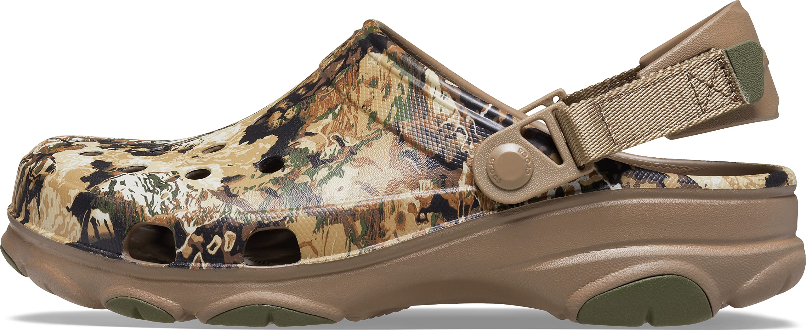 Crocs Unisex-Adult Classic All Terrain Camo Clogs - Comfortable Slip-On Water Shoes for Men & Women - Perfect for Hiking, Beach, Pool & Outdoor Activities