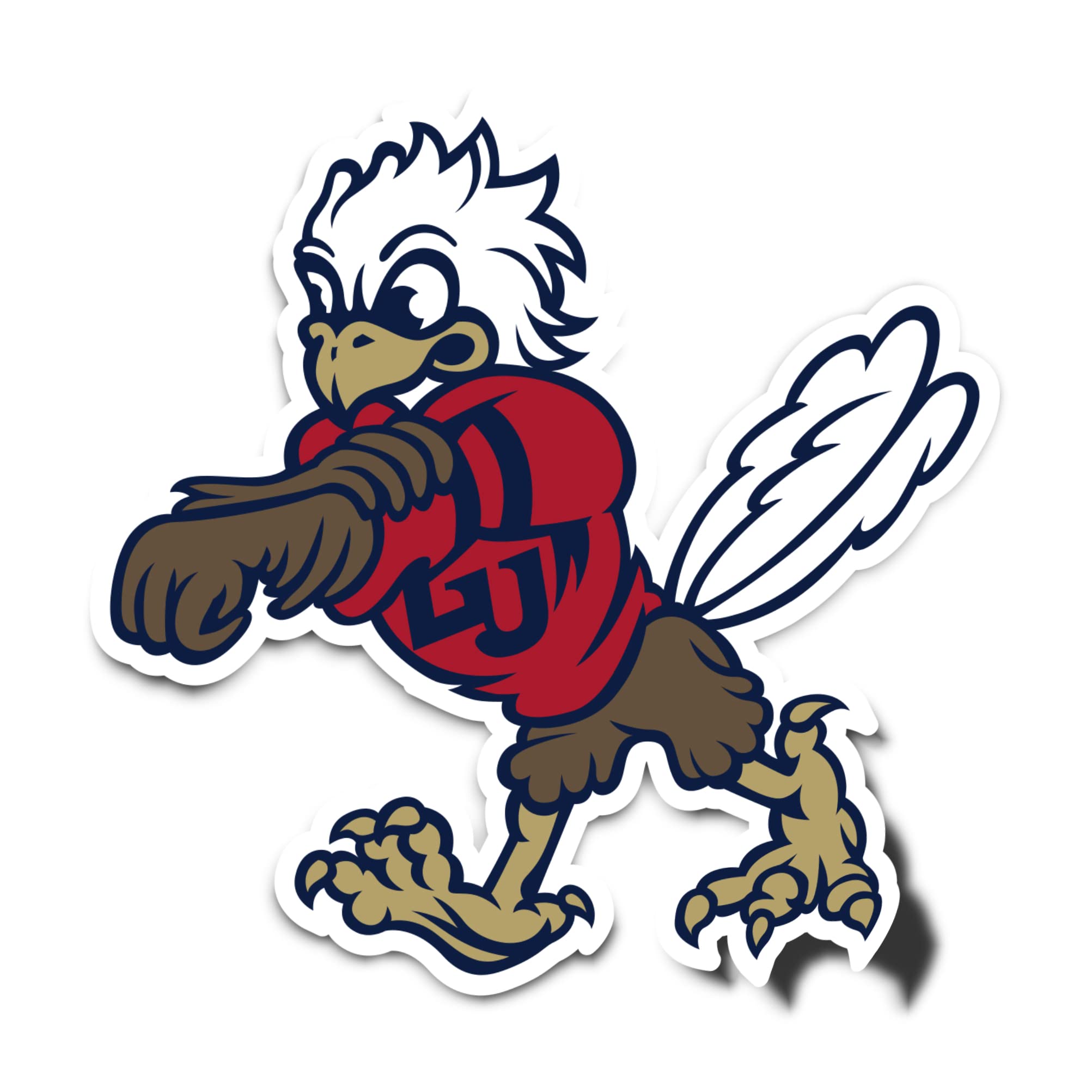 Liberty University Desert Cactus Sticker - Flames Vinyl Decal for Laptop, Water Bottle, Car & Scrapbook - Waterproof & Durable (IND 00051A) - Perfect for College Students, Alumni & Fans