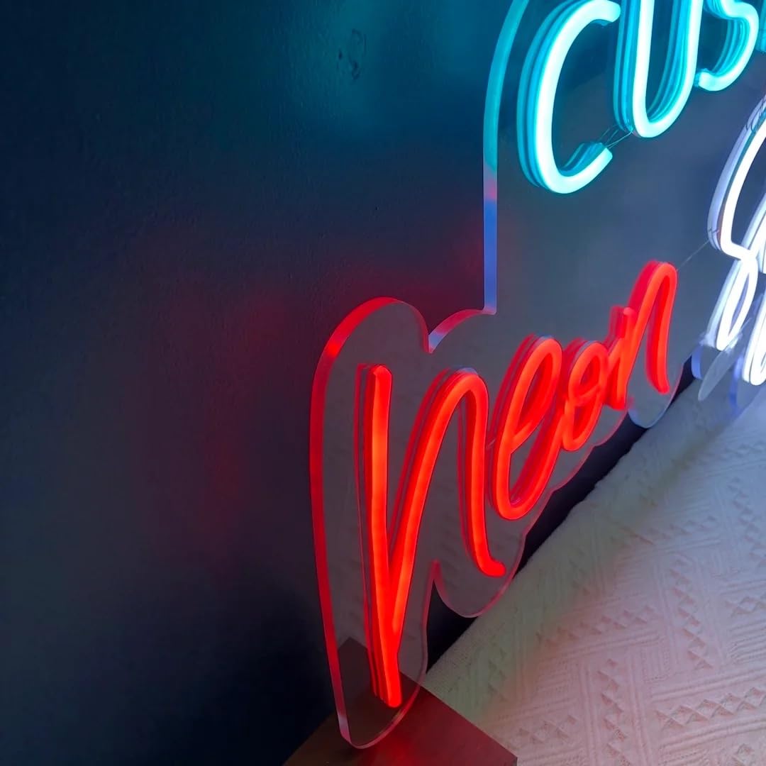 Custom LED Neon Signs for Wall Decor - Personalized Bedroom, Home, Wedding & Party Lights - Perfect for Aesthetic Room & Bathroom Décor | Ideal for Gifts, Events & Interior Design