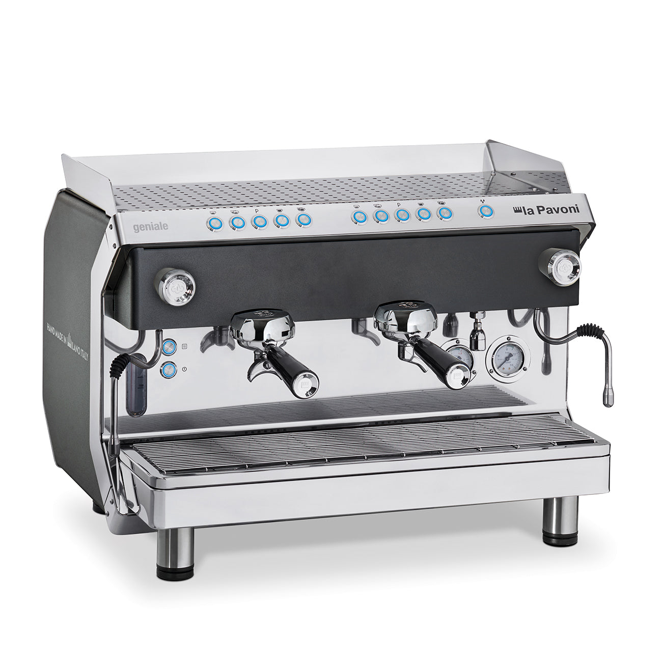 LA PAVONI Geniale 2 Group Volumetric Espresso Machine - Commercial Coffee Maker for Cafes & Restaurants - Professional Espresso Equipment with Precise Dosing - Perfect for High-Volume Coffee Shops & Specialty Coffee Bars