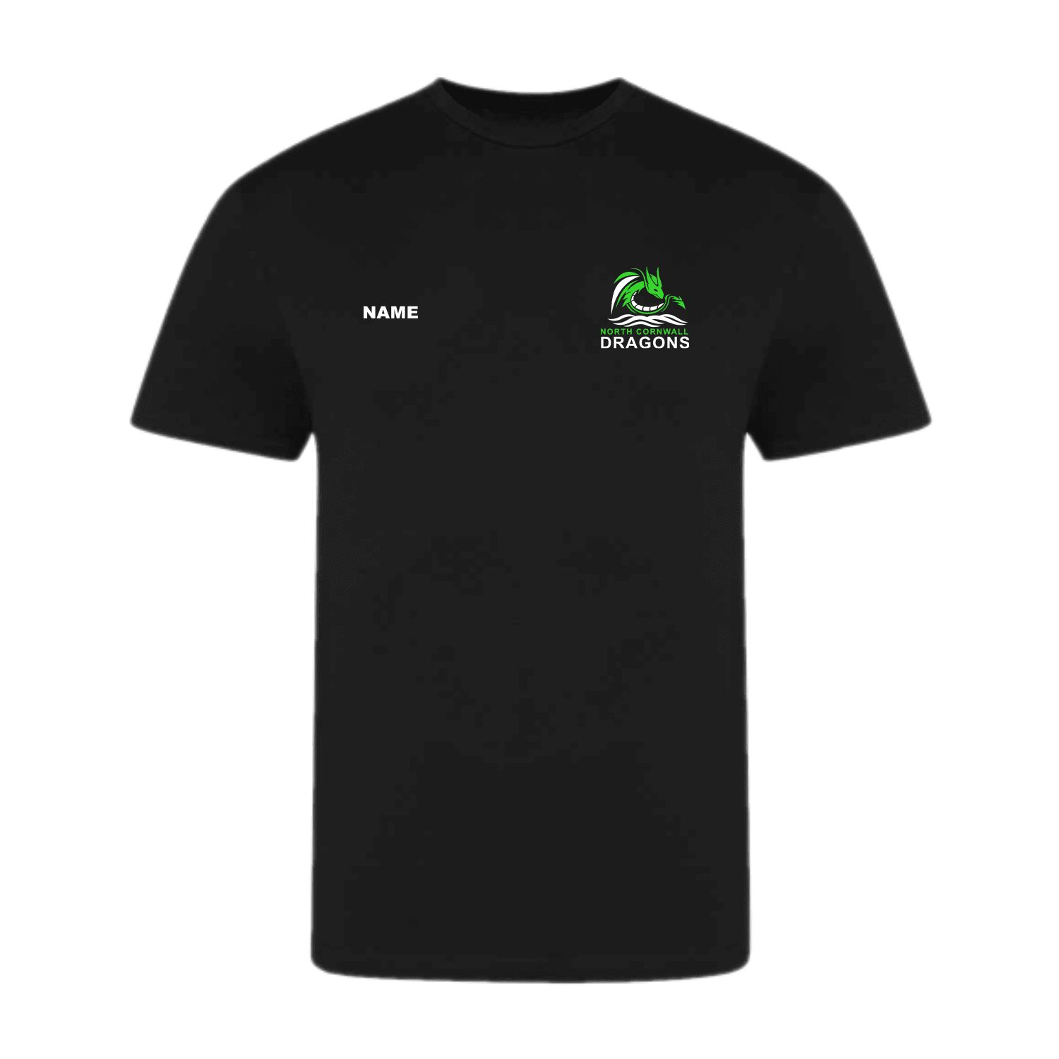 North Cornwall Dragons Swimming Club Team Cotton T-Shirt - Comfortable & Durable for Swimming, Training & Team Events