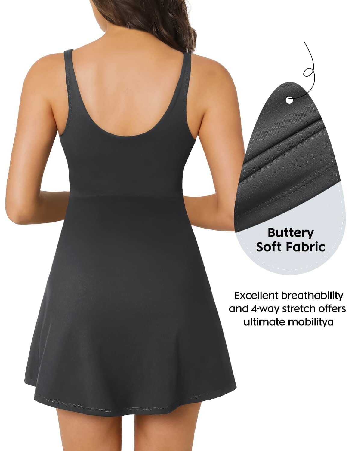 Women's Tennis Dress with 4 Pockets - Breathable Quick-Dry Sports Dress for Tennis, Running & Workouts - Perfect for Court Training & Gym Sessions
