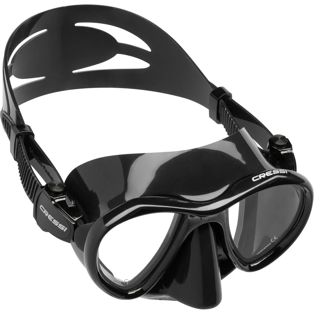 Cressi Metis Black Scuba Diving Mask - Comfortable & Durable Snorkeling Gear for Men & Women - Perfect for Ocean, Pool, and Freediving Adventures
