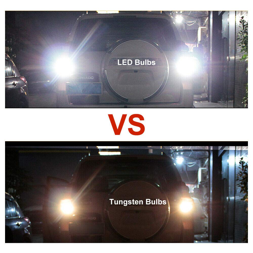 1156 BA15S 1141 1073 7506 1003 P21W Super Bright LED Bulbs 10-30VDC - High Power Projector Lights for Backup, Reverse, Turn Signals & Tail Lights - Xenon White (Pack of 2) - Perfect for Cars, Trucks & Motorcycles