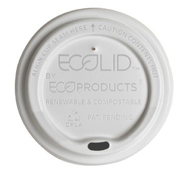Eco-Friendly PLA Hot Cup Lids - 100% Biodegradable & Compostable - 800pcs/Box White - Perfect for Coffee Shops, Takeout Restaurants & Sustainable Events