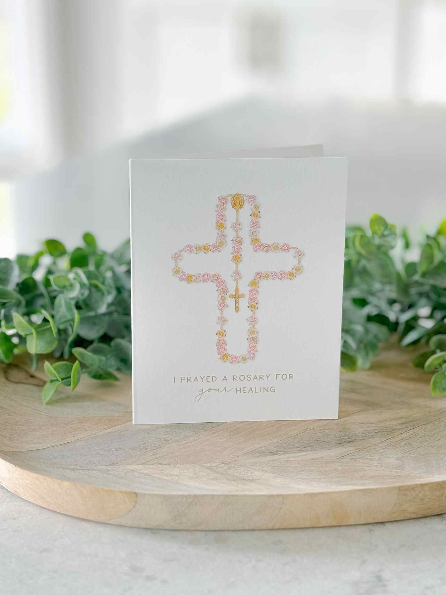 Set of 4 Healing Rosary Prayer Cards - Religious Catholic Gifts for Comfort, Meditation & Spiritual Protection - Perfect for Home Altar, Prayer Groups & Personal Devotion