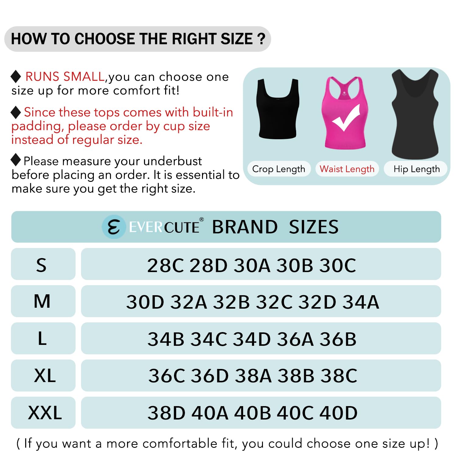 Evercute Women's 1/2/3 Pack Ribbed Workout Tank Tops with Built-in Bra - Racerback Seamless Crop Camisole for Yoga, Running & Gym