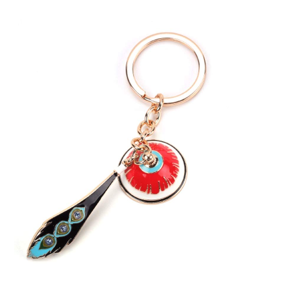Premium Metal Keychain Holder with Forbidden City Design - Durable Key Ring Pendant for Men, Key Accessories & Crafts (4.9 Inch, Hat x 3 Pack) - Perfect for Travel Souvenirs, Gift Giving & Key Organization