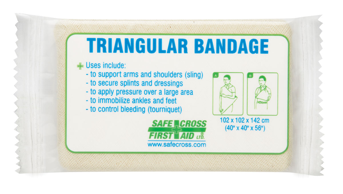 Triangular Bandage - First Aid Medical Bandage for Wound Dressing & Emergency Care | Compressed Each | Ideal for First Aid Kits, Sports Injuries & Outdoor Adventures