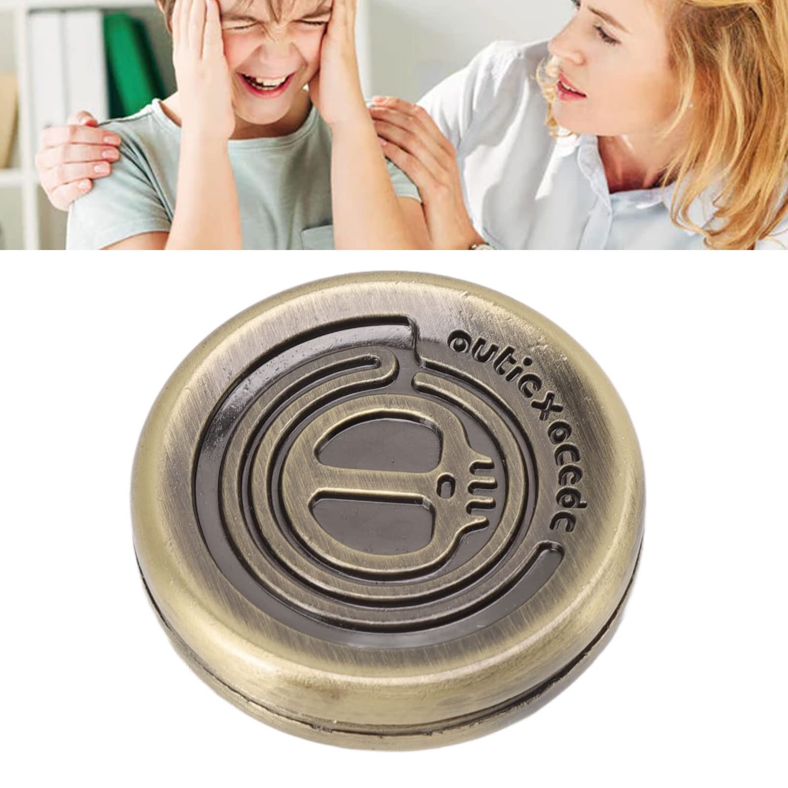Magnetic Push Slider Fidget Toy - Stress Relief Metal Spinner Coin for ADHD, Anxiety & Focus - EDC Pocket Fidget Toy for Adults & Kids - Office, School, Travel Stress Relief Gadget