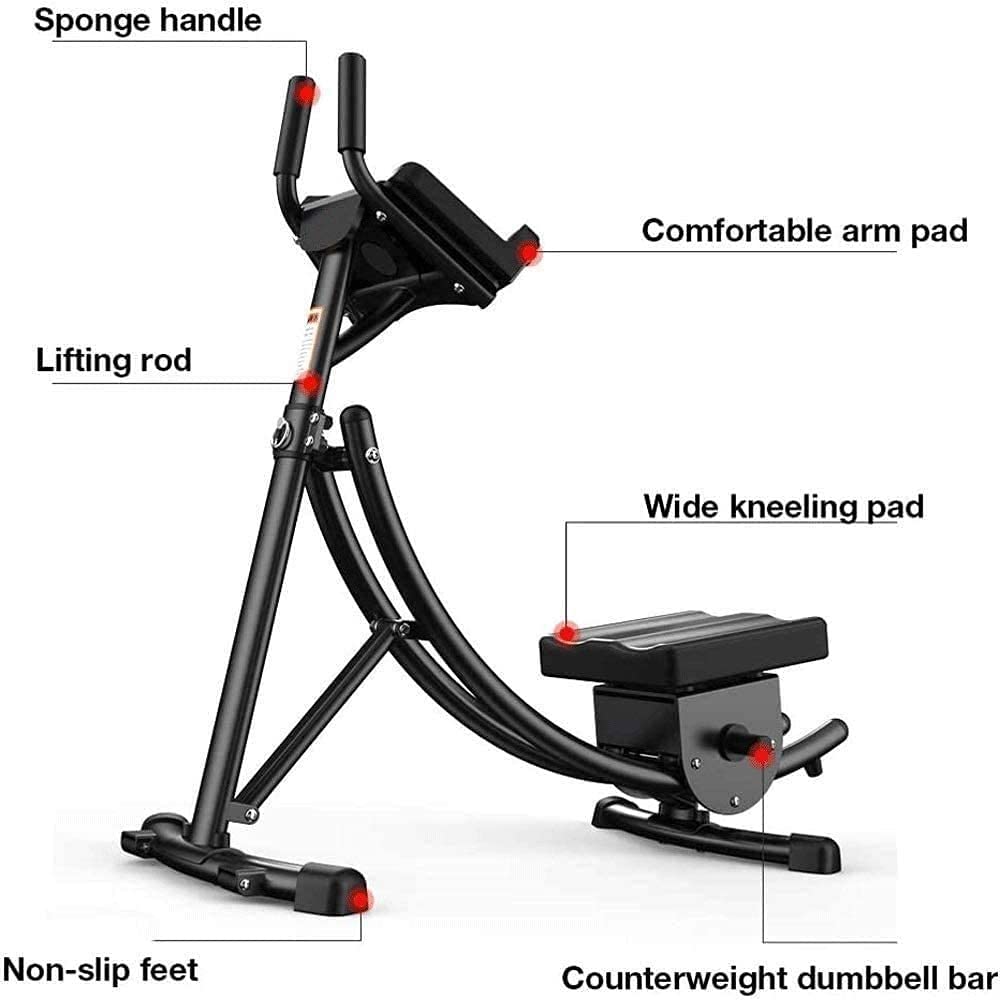 Adjustable Abdominal Trainer & Core Workout Chair - Portable Fitness Crunches Machine for Home Gym, Abs Training Bench - Perfect for Home Exercise, Office Workout & Full-Body Toning