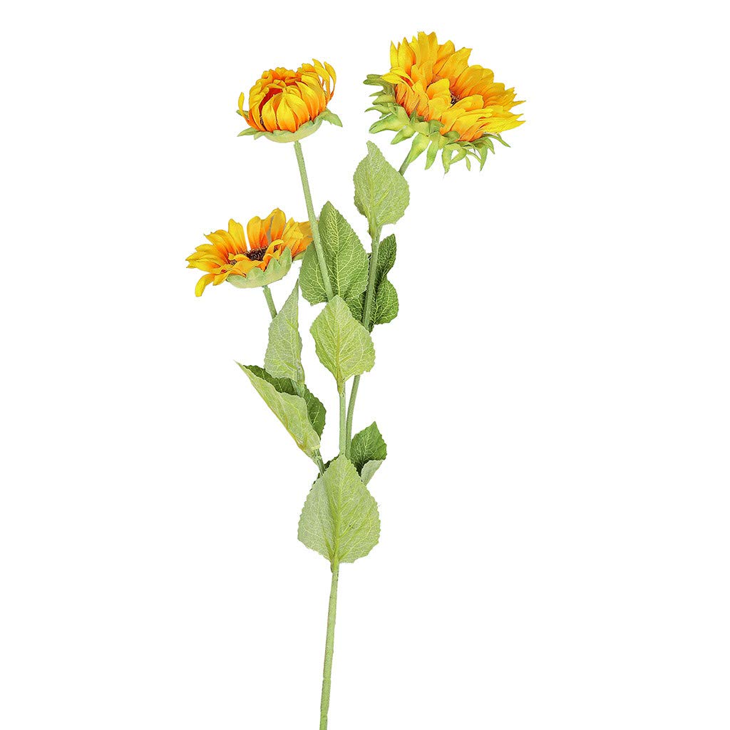 66cm Artificial Sunflower Bouquet - Fake Sunflowers for Wedding Decor, Home, Garden, Party - Realistic Floral Arrangement for Centerpieces, DIY Crafts, and Instagram Photos