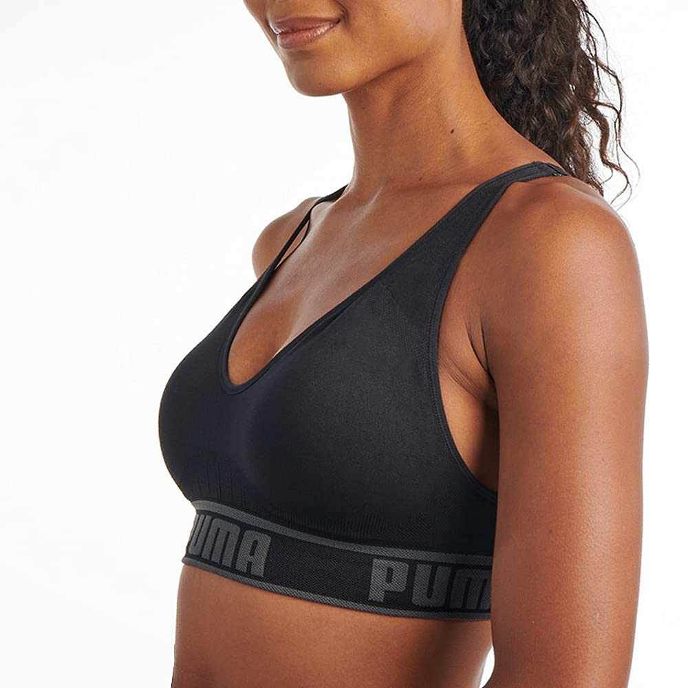 PUMA Women's Seamless Sports Bra - High Support Workout Top for Running, Yoga & Gym - Breathable Comfort for Active Lifestyles