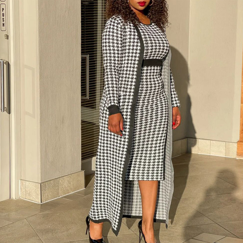 Stylish Printed Sundress and Cardigan Two-Piece Set for Women - Perfect for Summer Outings, Beach Vacations, and Casual Wear