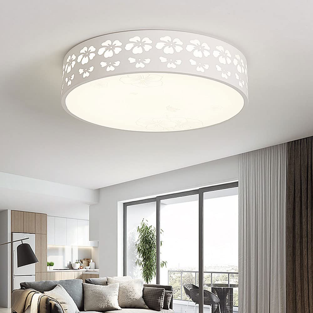 Modern LED Ceiling Light - Round Bird Nest Design, Dimmable Surface Mount Fixture for Living Room, Bedroom, Kitchen | Energy Saving Home & Office Lighting Solution
