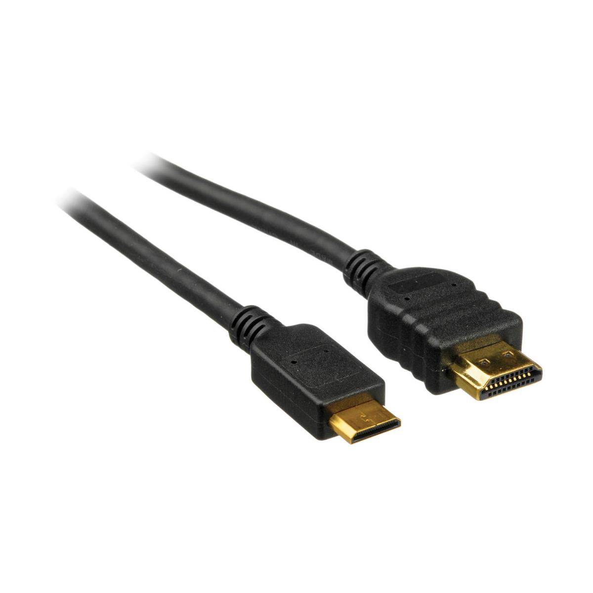 Canon HTC 100 HDMI to Mini HDMI Cable 6 Feet (1.8m) - High Speed 4K 60Hz Gold Plated Connector for Cameras, TVs & Monitors - Perfect for DSLR, Camcorder & Home Theater Setup