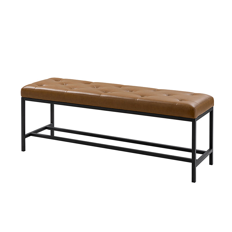 Johannes Upholstered Bench - Stylish Storage Ottoman with Tufted Cushion, Modern Entryway Bench for Bedroom, Living Room & Hallway - Perfect for Seating, Storage & Home Decor