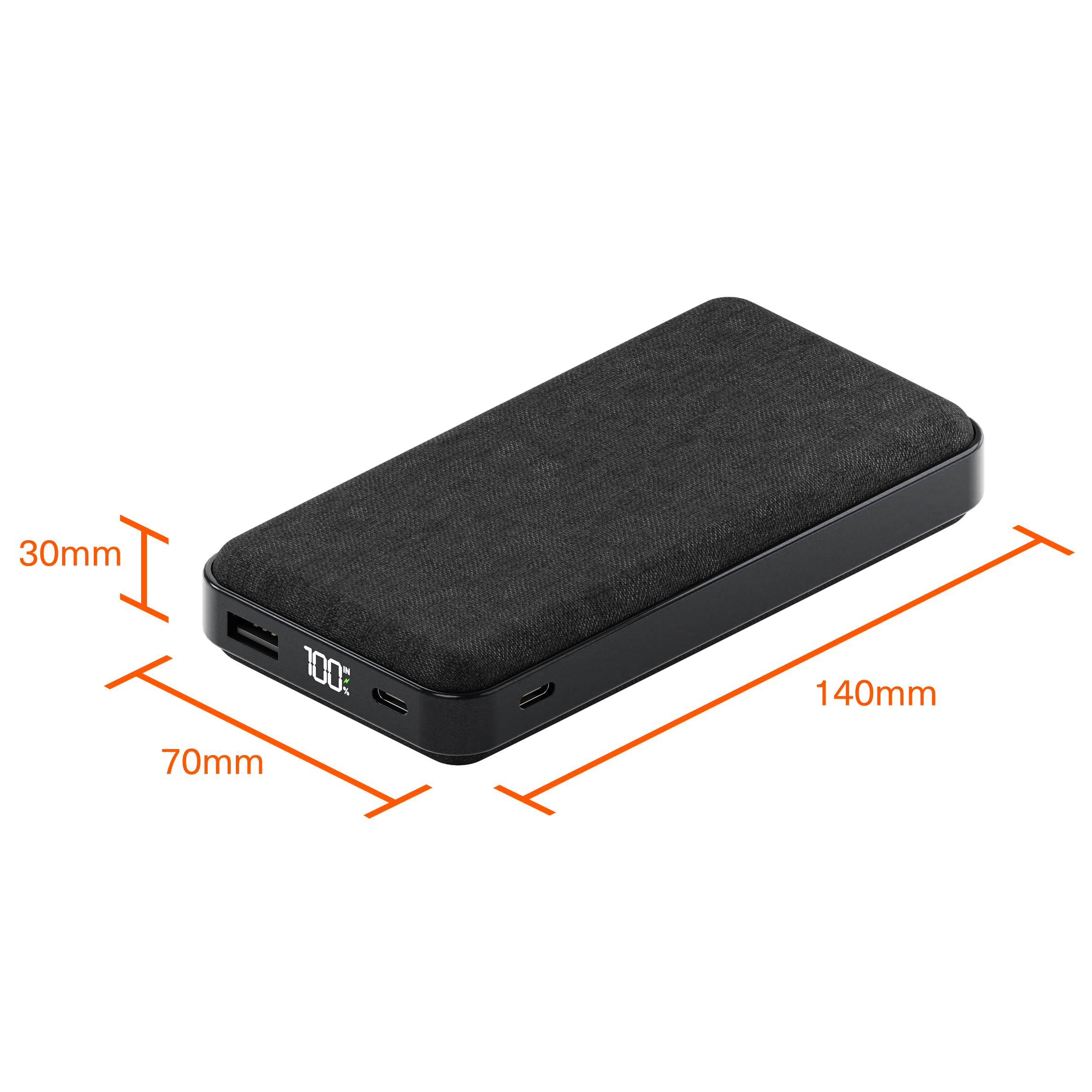 Compact 20,000mAh Portable Charger Power Bank - Fast Charging, Graphite Design | Perfect for Travel, Camping & Emergency Phone Charging