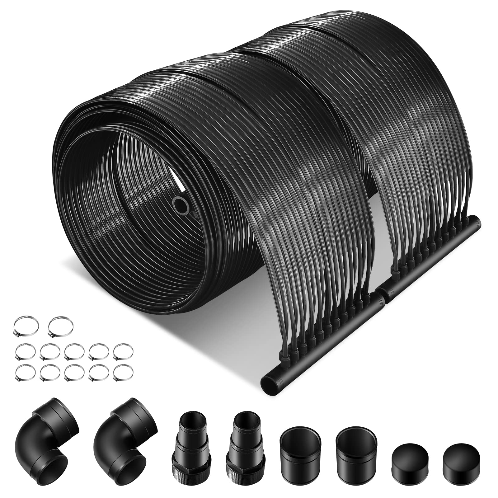 Goplus 2.5FT x 10FT Solar Pool Heater for Above Ground & Inground Pools - Weatherproof Swimming Pool Solar Panel Heating System - Perfect for Backyard, Residential & Commercial Pool Heating (2.5FT x 10FT)