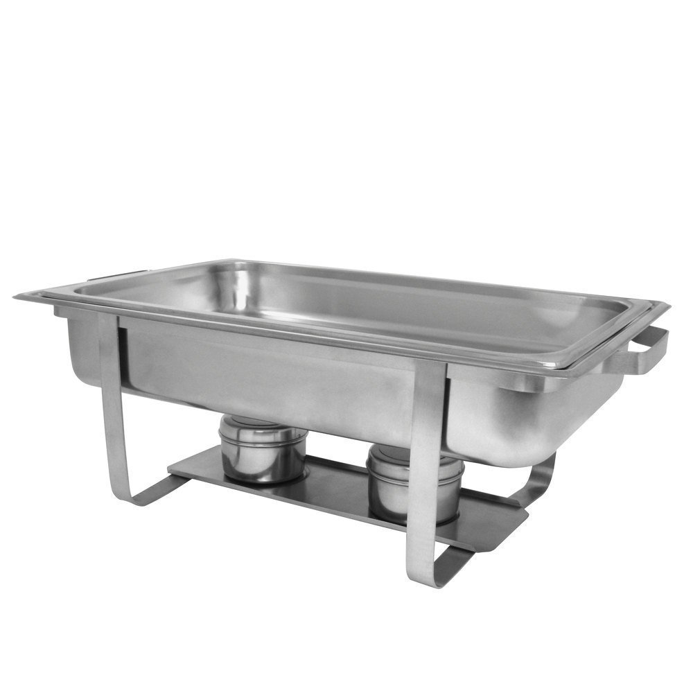 Premium 4-Pack Stainless Steel Chafer Dishes - 8 Qt Capacity (Complete Chafer System) - Ideal for Catering, Buffets, Parties & Events