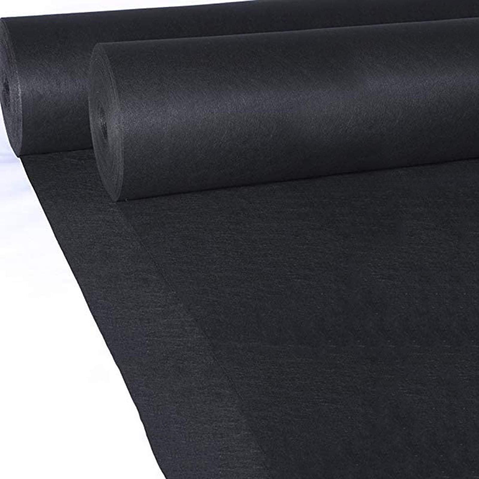 Premium Black Carpet Runner 2.2mm Thick - Elegant Wedding Aisle Runner for Indoor/Outdoor Parties, Proms & Special Events - Durable Polyester Disposable Floor Covering for Wedding Decorations, Banquets & Home Decor