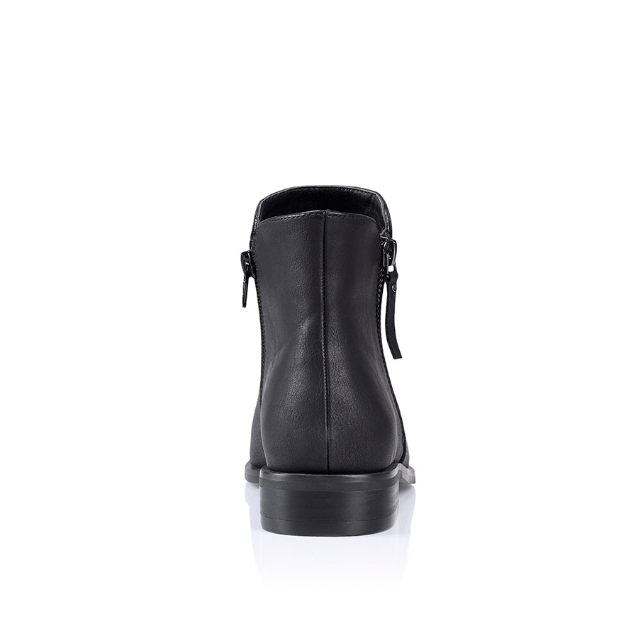 Hawk Women's Black Softee Ankle Boots - Comfortable & Stylish for Casual Wear, Office, and Outdoor Activities