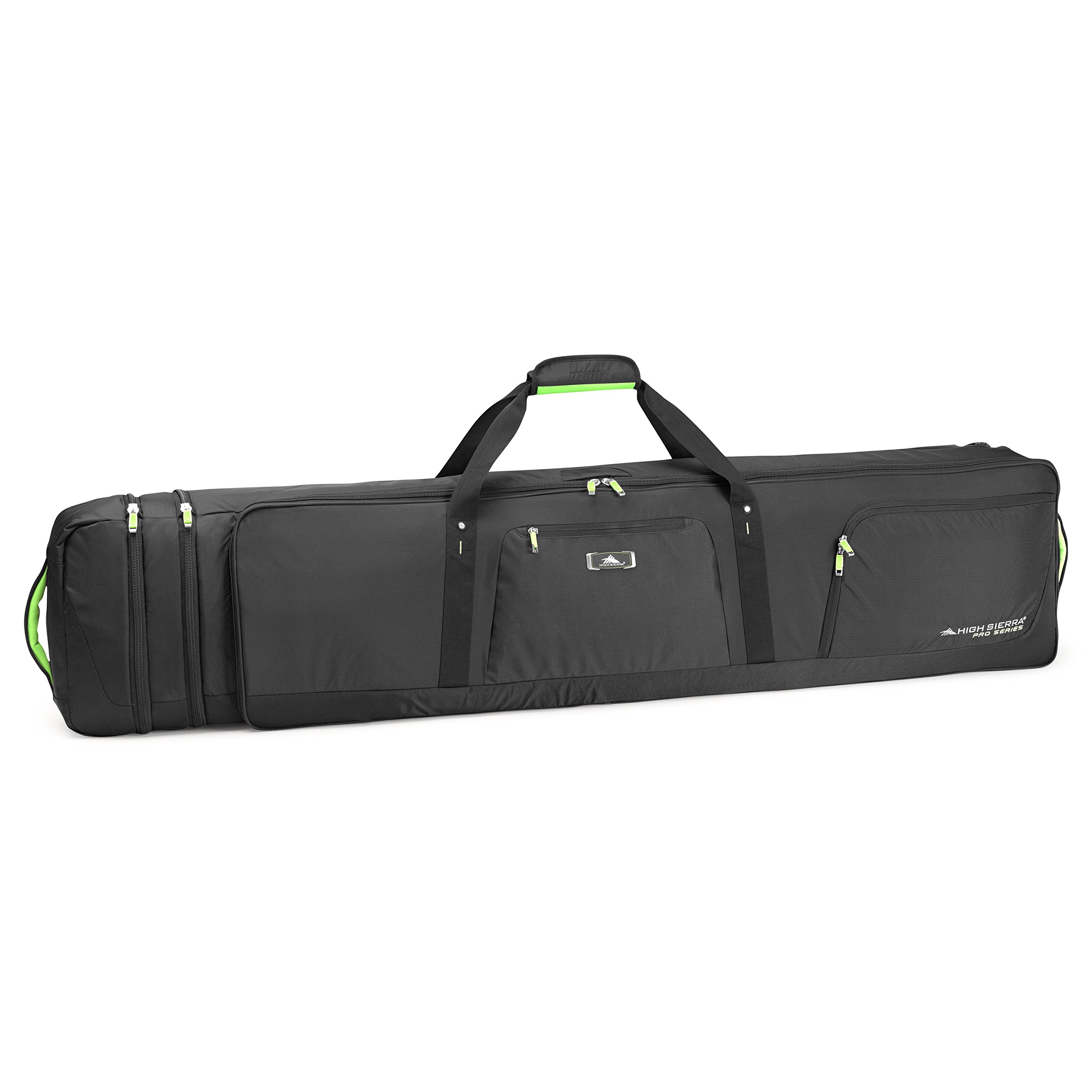 High Sierra Wheeled Ski & Snowboard Travel Bag - Black/Zest, One Size - Perfect for Air Travel & Winter Sports Gear Storage