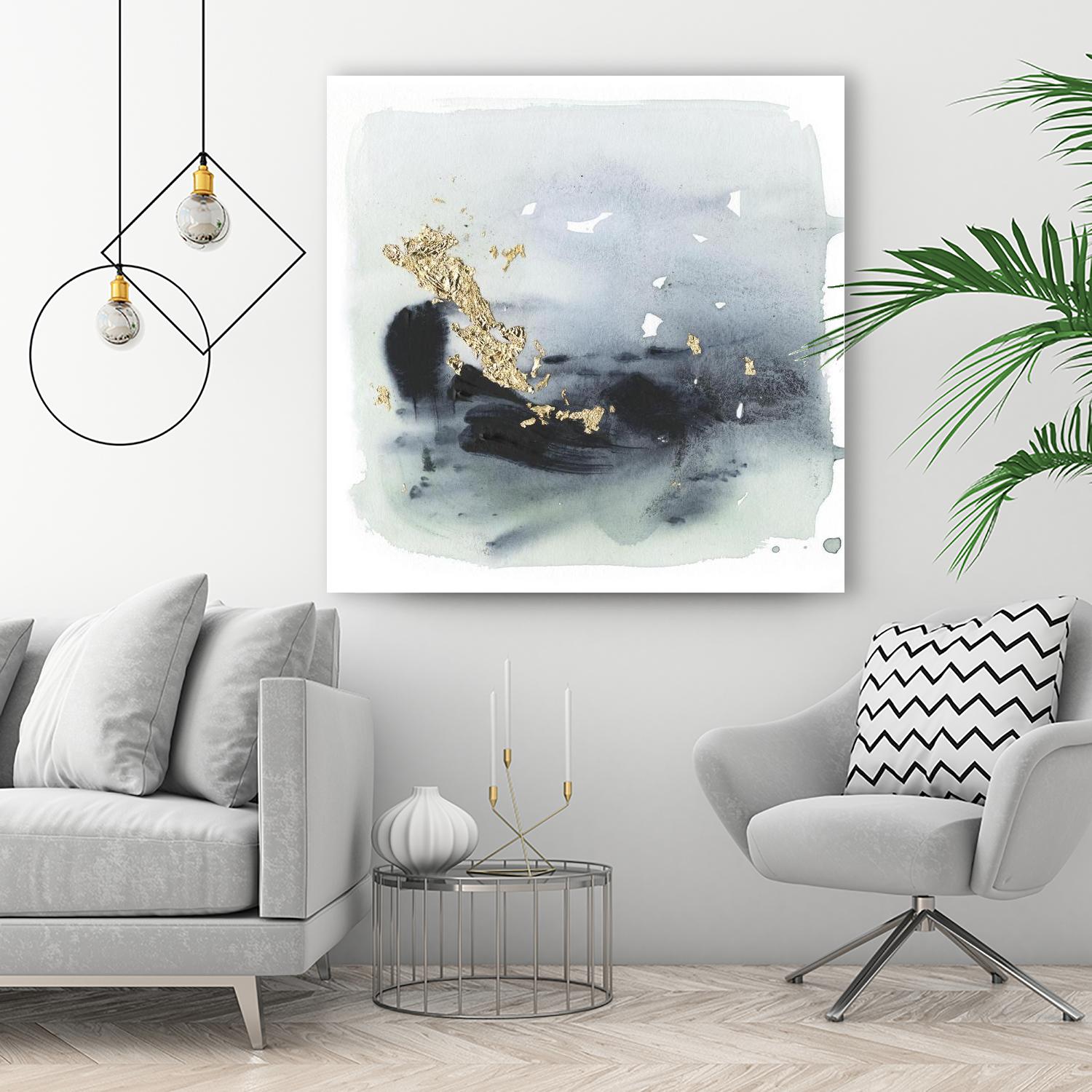 Cerulean & Gold II - Premium Home Decor Wall Art for Living Room, Bedroom & Office | Elegant Abstract Painting for Modern Interior Design