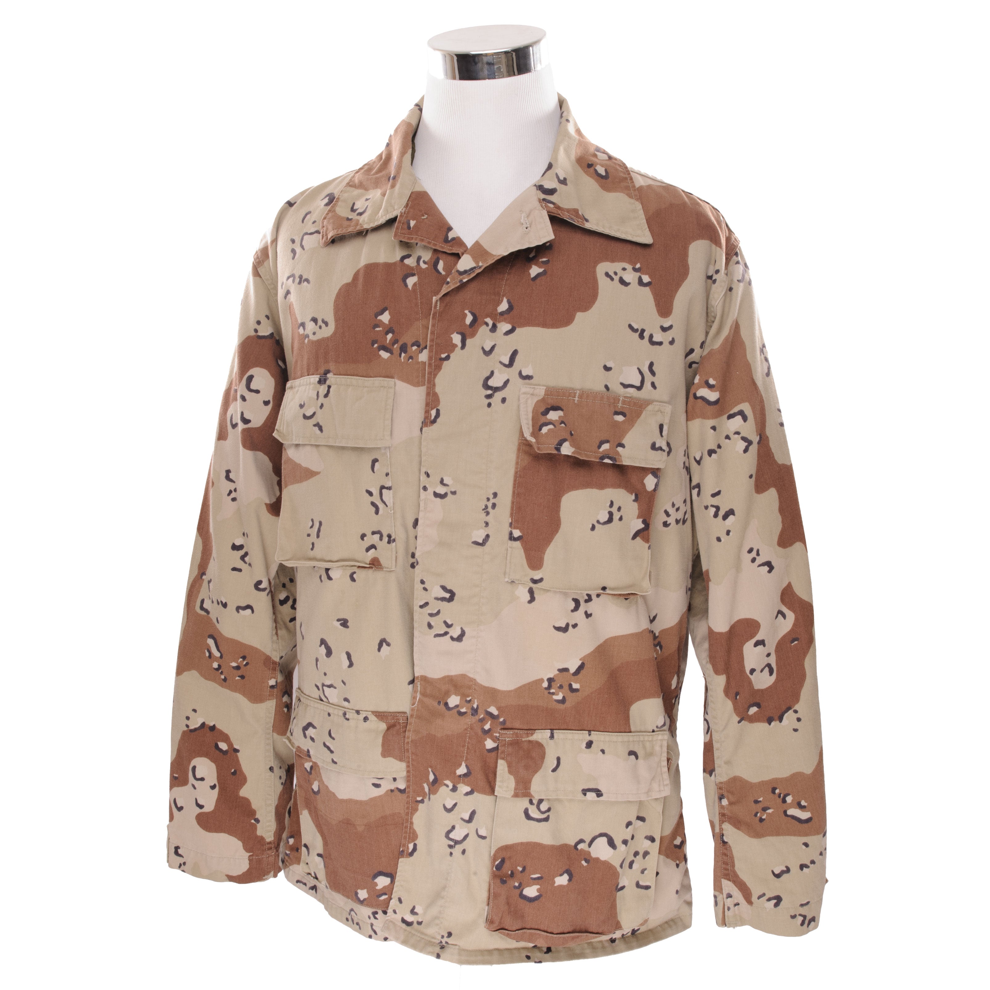 Vintage 1990 US Army Desert Camo Chocolate Chip Jacket - Large Long Size | Authentic Military Surplus for Outdoor Adventure & Collectors