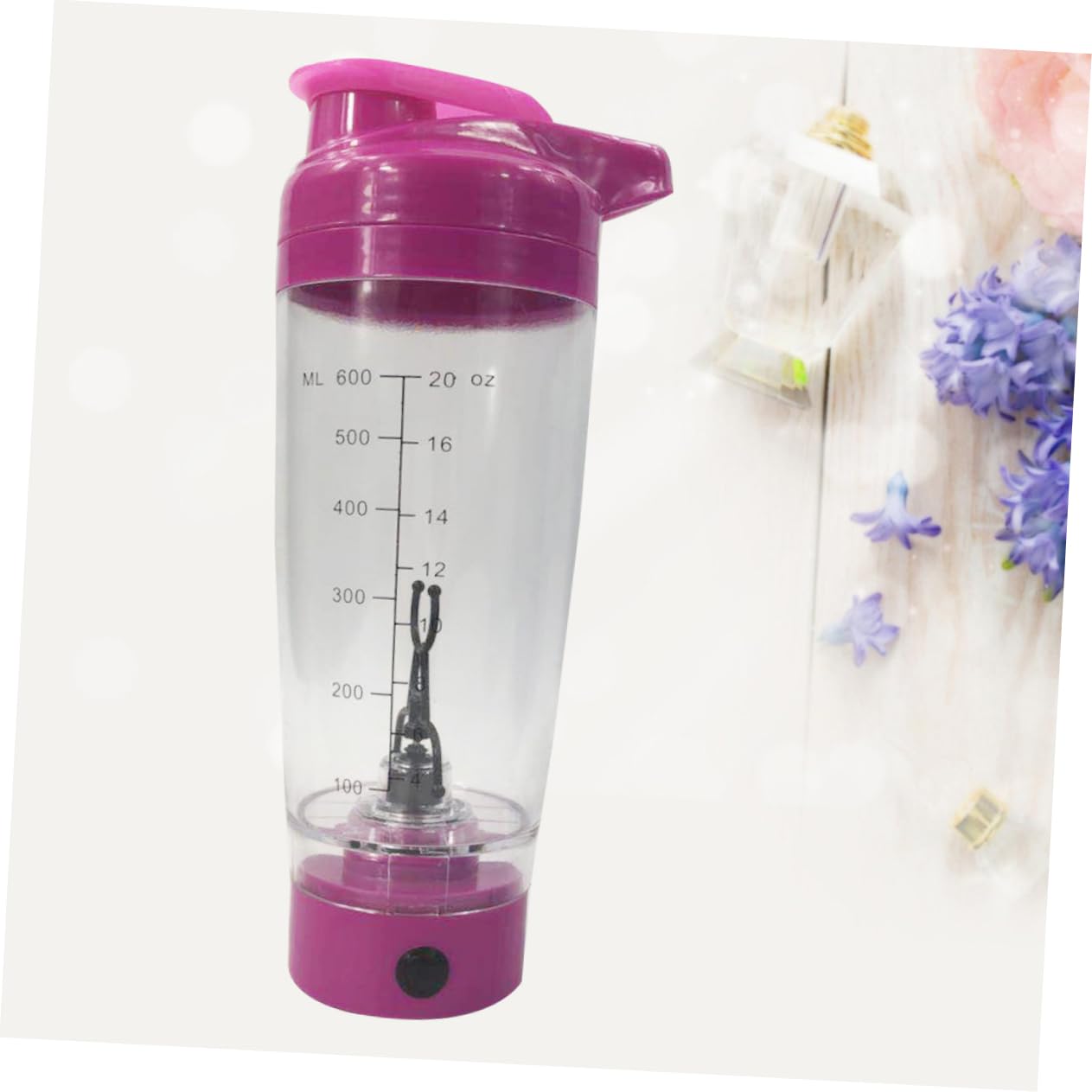 HOMSFOU 2-Pack Electric Smoothie Blender Bottle - Portable Mixing Cup with Tornado Stirring Technology for Protein Shakes, Juices & Fitness Drinks - Perfect for Gym, Travel & On-the-Go Nutrition